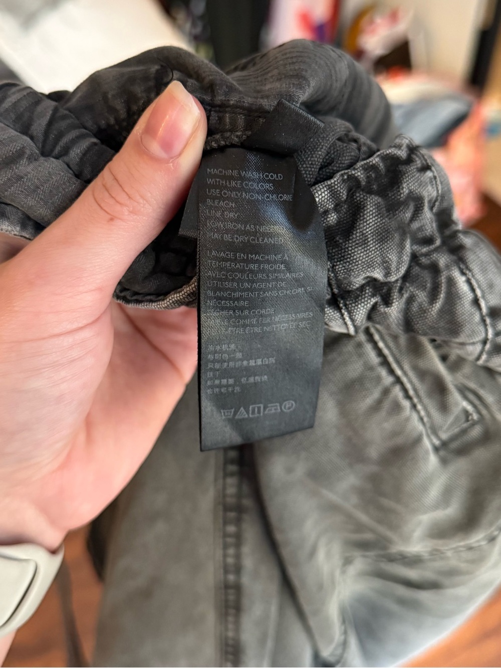 Free People Margate Pleated Balloon Pant size XS charcoal grey - Picture 5 of 6